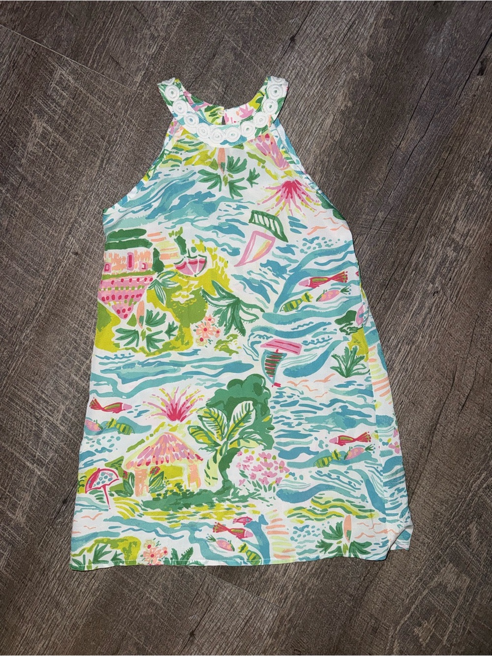 Cartwheel by Charlie Paige Tropical Print Halter Dress - Multicolor
